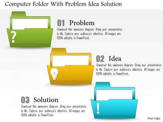 Business Diagram Computer Folder With Problem Idea Solution Presentation Template Business Diagram Computer Folder With Problem Idea Solution Presentation Template