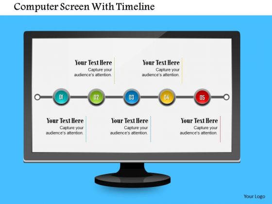 Business Diagram Computer Screen With Timeline Presentation Template Business Diagram Computer Screen With Timeline Presentation Template