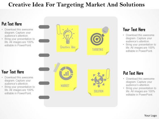 Business Diagram Creative Idea For Targeting Market And Solutions Business Diagram Creative Idea For Targeting Market And Solutions Presentation Template 1