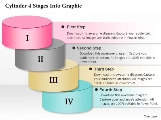 Business Diagram Cylinder 4 Stages Info Graphic Presentation Template Business Diagram Cylinder 4 Stages Info Graphic Presentation Template