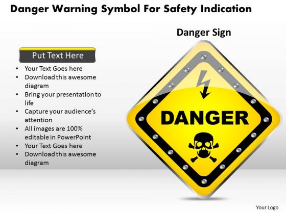 Business Diagram Danger Warning Symbol For Safety Indication Presentation Template Business Diagram Danger Warning Symbol For Safety Indication Presentation Template