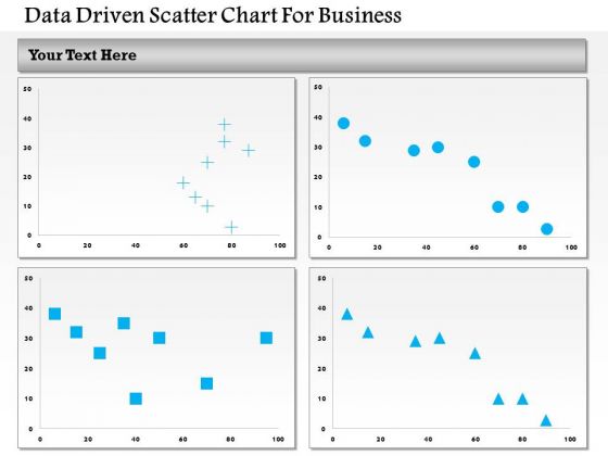 Business Diagram Data Driven Scatter Chart For Business PowerPoint Slide