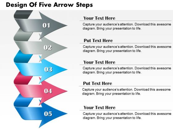 Business Diagram Design Of Five Arrow Steps Presentation Template Business Diagram Design Of Five Arrow Steps Presentation Template