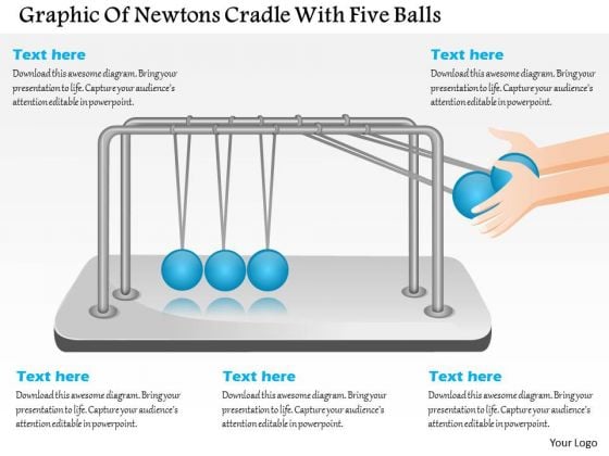 Business Diagram Design Of Newtons Cradle With Five Balls Presentation Template Business Diagram Design Of Newtons Cradle With Five Balls Presentation Template
