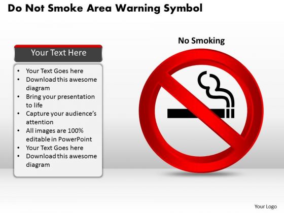 Business Diagram Do Not Smoke Area Warning Symbol Presentation Template Business Diagram Do Not Smoke Area Warning Symbol Presentation Template