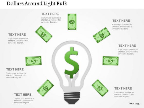 Business Diagram Dollars Around Light Bulb Presentation Template Business Diagram Dollars Around Light Bulb Presentation Template