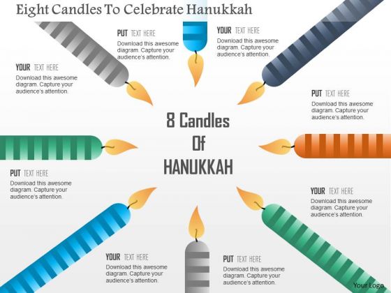 Business Diagram Eight Candles To Celebrate Hanukkah Presentation Template Business Diagram Eight Candles To Celebrate Hanukkah Presentation Template