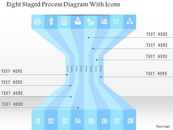 Business Diagram Eight Staged Process Diagram With Icons Presentation Template Business Diagram Eight Staged Process Diagram With Icons Presentation Template