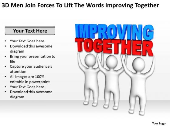 Business Diagram Examples Men Join Forces To Lift The Words Improving Together PowerPoint Templates Business Diagram Examples Men Join Forces To Lift The Words Improving Together PowerPoint Templates