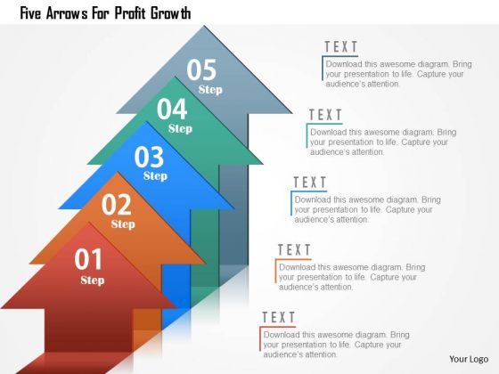 Business Diagram Five Arrows For Profit Growth Presentation Template Business Diagram Five Arrows For Profit Growth Presentation Template