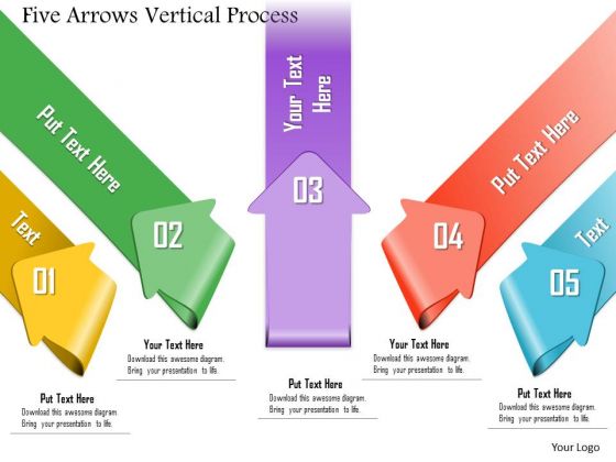 Business Diagram Five Arrows Vertical Process Presentation Template Business Diagram Five Arrows Vertical Process Presentation Template