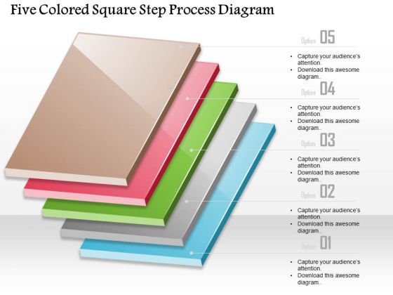 Business Diagram Five Colored-square Step Process Diagram Presentation Template Business Diagram Five Colored-square Step Process Diagram Presentation Template