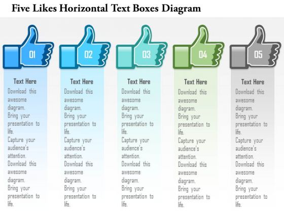 Business Diagram Five Likes Horizontal Text Boxes Diagram Presentation Template Business Diagram Five Likes Horizontal Text Boxes Diagram Presentation Template