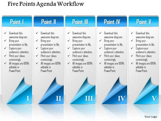 Business Diagram Five Points Agenda Workflow Presentation Template Business Diagram Five Points Agenda Workflow Presentation Template