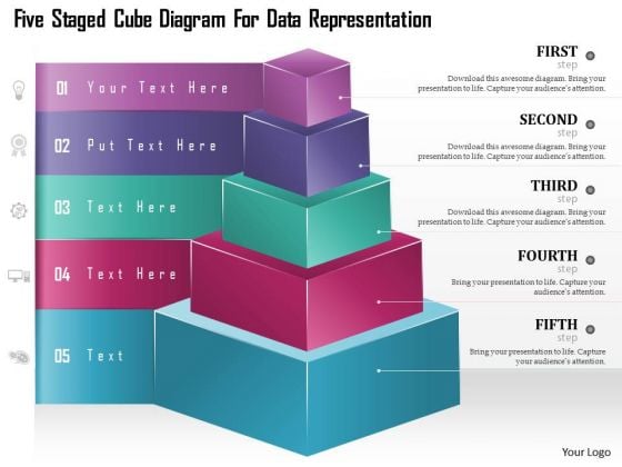 Business Diagram Five Staged Cube Diagram For Data Representation Presentation Template Business Diagram Five Staged Cube Diagram For Data Representation Presentation Template