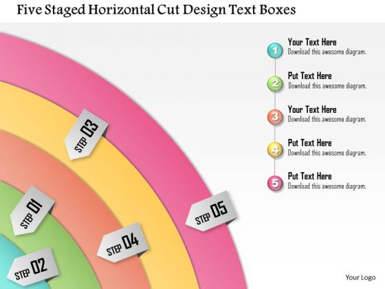 Business Diagram Five Staged Horizontal Cut Design Text Boxes Presentation Template Business Diagram Five Staged Horizontal Cut Design Text Boxes Presentation Template