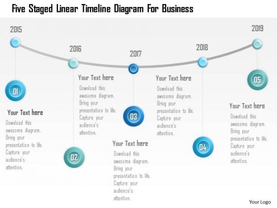Business Diagram Five Staged Linear Timeline Diagram For Business PowerPoint Template Business Diagram Five Staged Linear Timeline Diagram For Business PowerPoint Template