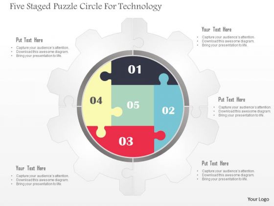 Business Diagram Five Staged Puzzle Circle For Technology Presentation Template Business Diagram Five Staged Puzzle Circle For Technology Presentation Template