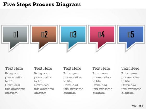 Business Diagram Five Steps Process Diagram Presentation Template Business Diagram Five Steps Process Diagram Presentation Template