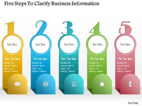 Business Diagram Five Steps To Clarify Business Information Presentation Template Business Diagram Five Steps To Clarify Business Information Presentation Template
