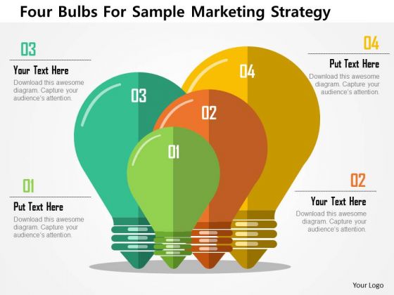 Business Diagram Four Bulbs For Sample Marketing Strategy Presentation Template Business Diagram Four Bulbs For Sample Marketing Strategy Presentation Template