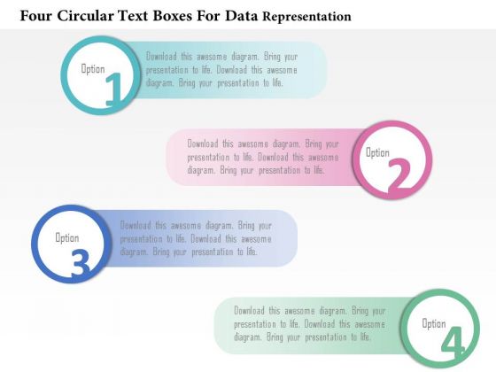 Business Diagram Four Circular Text Boxes For Data Representation PowerPoint Template Business Diagram Four Circular Text Boxes For Data Representation PowerPoint Template