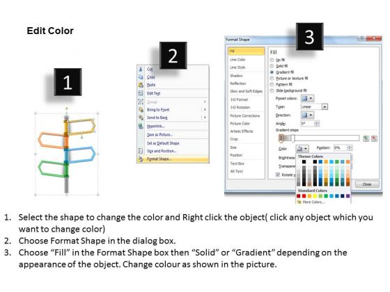 business_diagram_four_colored_signposts_for_data_representation_presentation_template_3
