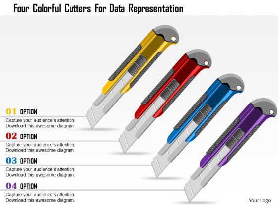 Business Diagram Four Colorful Cutters For Data Representation Presentation Template Business Diagram Four Colorful Cutters For Data Representation Presentation Template