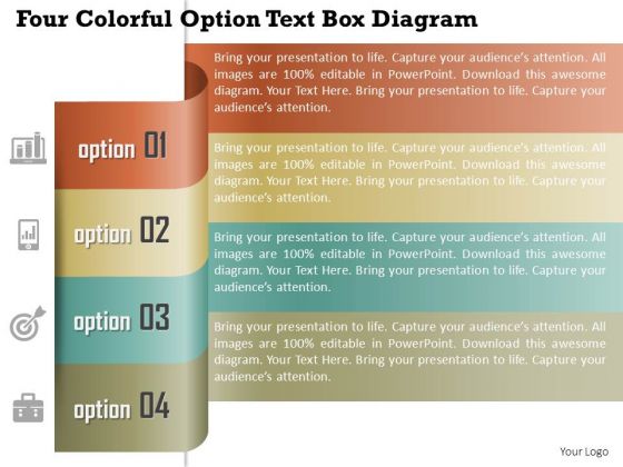 Business Diagram Four Colorful Option Text Box Diagram Presentation Template Business Diagram Four Colorful Option Text Box Diagram Presentation Template