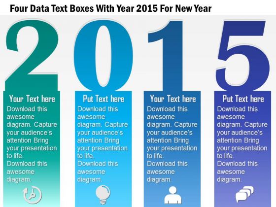 Business Diagram Four Data Text Boxes With Year 2015 For New Year Presentation Template Business Diagram Four Data Text Boxes With Year 2015 For New Year Presentation Template