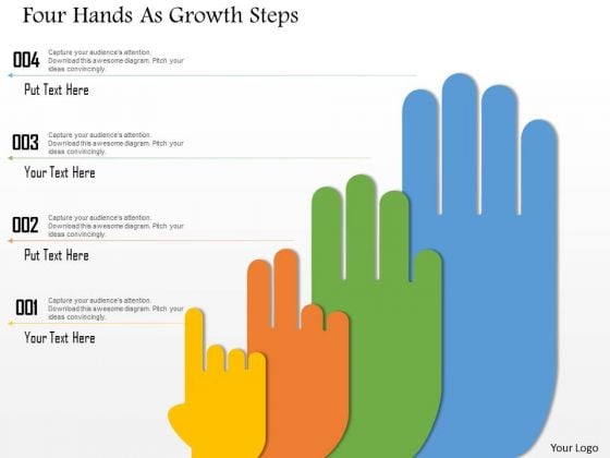 Business Diagram Four Hands As Growth Steps Presentation Template Business Diagram Four Hands As Growth Steps Presentation Template