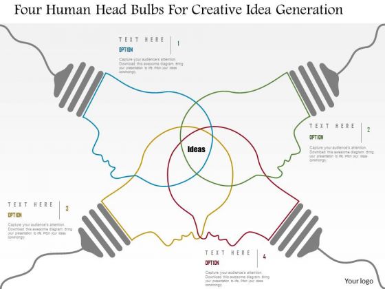 Business Diagram Four Human Head Bulbs For Creative Idea Generation Presentation Template Business Diagram Four Human Head Bulbs For Creative Idea Generation Presentation Template