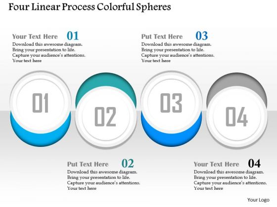 Business Diagram Four Linear Process Colorful Spheres Presentation Template Business Diagram Four Linear Process Colorful Spheres Presentation Template