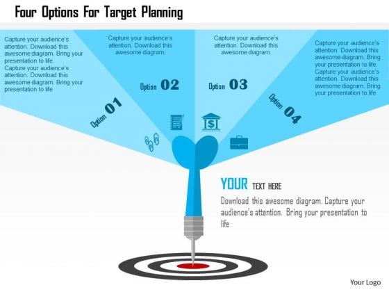 Business Diagram Four Options For Target Planning Presentation Template Business Diagram Four Options For Target Planning Presentation Template