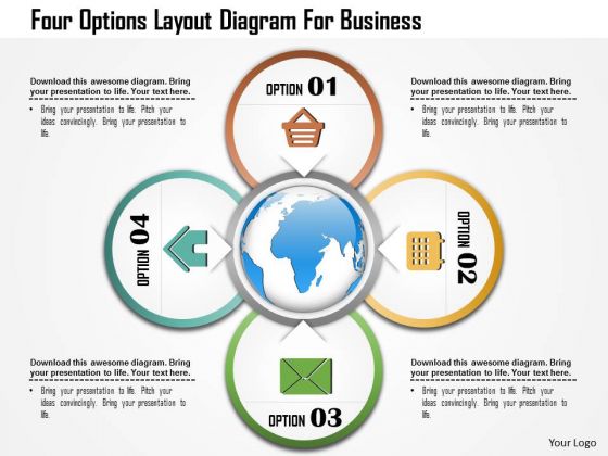 Business Diagram Four Options Layout Diagram For Business Presentation Template Business Diagram Four Options Layout Diagram For Business Presentation Template