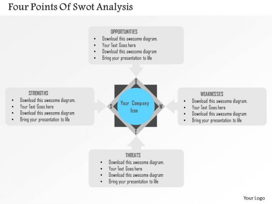 Business Diagram Four Points Of Swot Analysis Presentation Template Business Diagram Four Points Of Swot Analysis Presentation Template