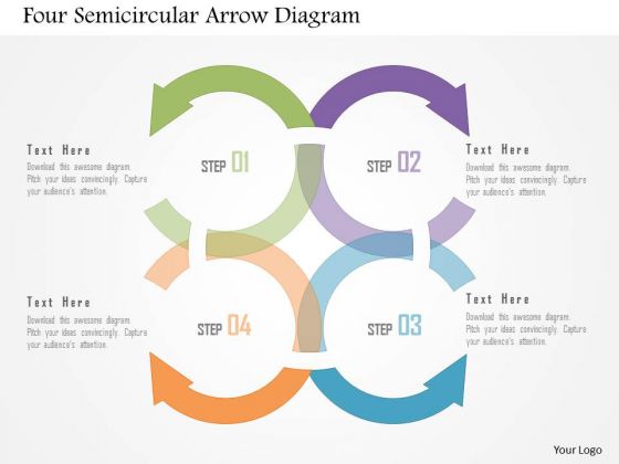 Business Diagram Four Semicircular Arrow Diagram Presentation Template Business Diagram Four Semicircular Arrow Diagram Presentation Template