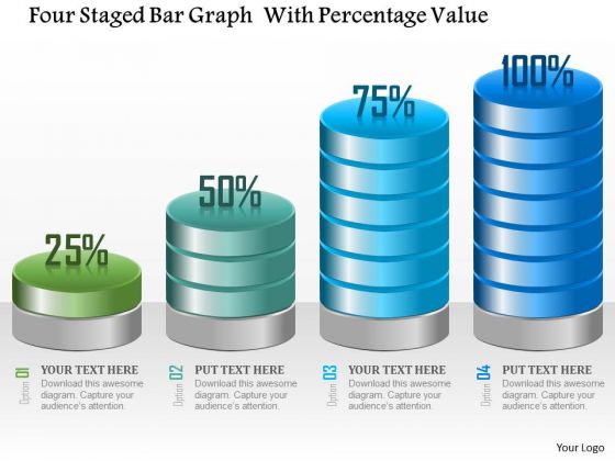 Business Diagram Four Staged Bar Graph With Percentage Value Presentation Template Business Diagram Four Staged Bar Graph With Percentage Value Presentation Template