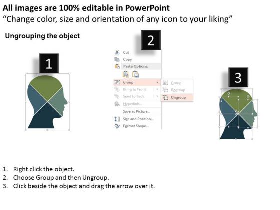 business_diagram_four_staged_brains_thinking_chart_presentation_template_2