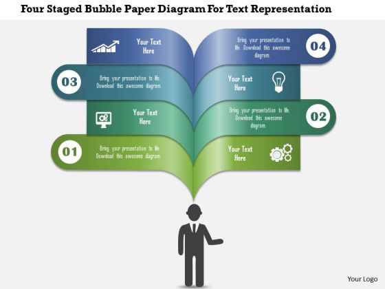 Business Diagram Four Staged Bubble Paper Diagram For Text Representation Presentation Template Business Diagram Four Staged Bubble Paper Diagram For Text Representation Presentation Template