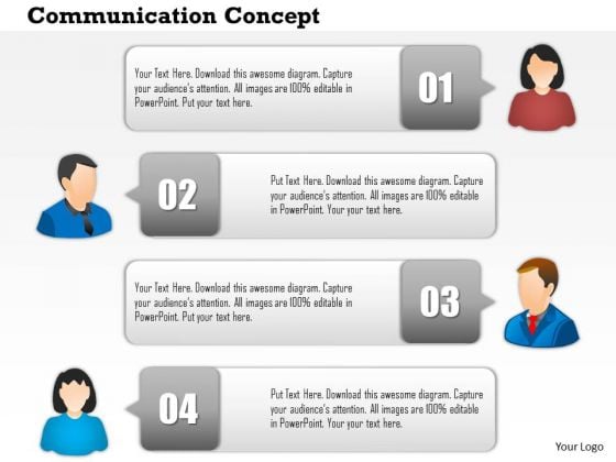Business Diagram Four Staged Communication Text Boxes Presentation Template Business Diagram Four Staged Communication Text Boxes Presentation Template
