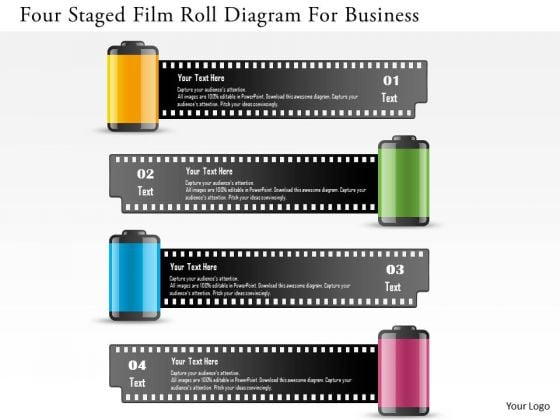 Business Diagram Four Staged Film Roll Diagram For Business Presentation Template Business Diagram Four Staged Film Roll Diagram For Business Presentation Template