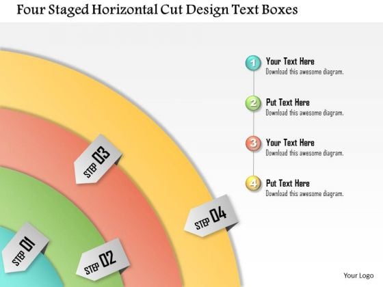 Business Diagram Four Staged Horizontal Cut Design Text Boxes Presentation Template Business Diagram Four Staged Horizontal Cut Design Text Boxes Presentation Template