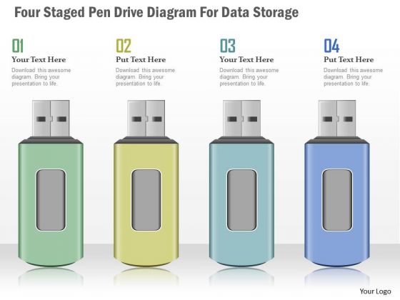Business Diagram Four Staged Pen Drive Diagram For Data Storage PowerPoint Template Business Diagram Four Staged Pen Drive Diagram For Data Storage PowerPoint Template