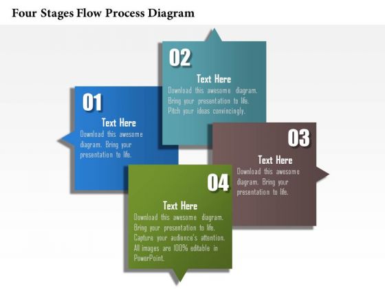 Business Diagram Four Stages Flow Process Diagram Presentation Template Business Diagram Four Stages Flow Process Diagram Presentation Template