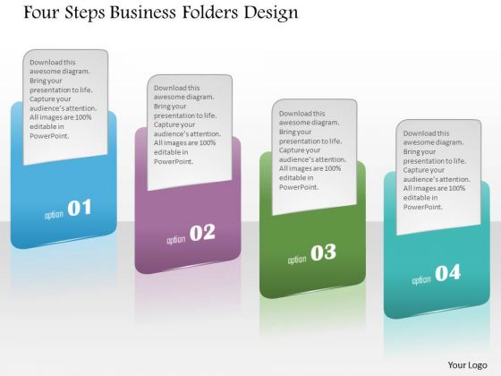 Business Diagram Four Steps Business Folders Design Presentation Template Business Diagram Four Steps Business Folders Design Presentation Template
