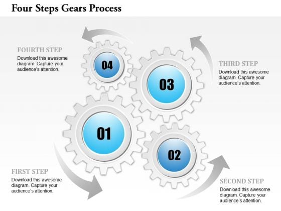 Business Diagram Four Steps Gears Process Presentation Template Business Diagram Four Steps Gears Process Presentation Template
