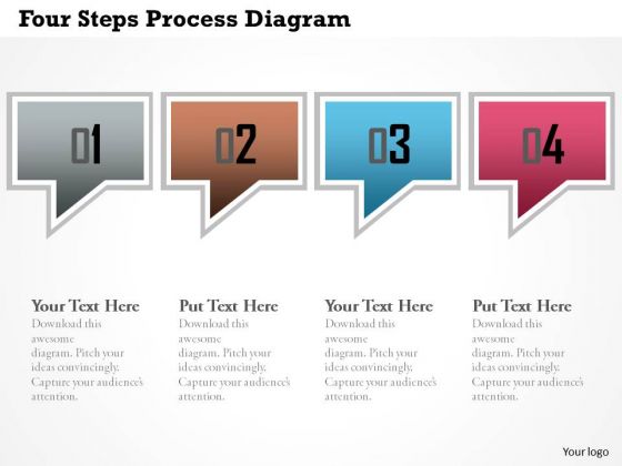 Business Diagram Four Steps Process Diagram Presentation Template Business Diagram Four Steps Process Diagram Presentation Template