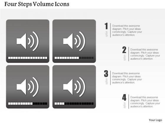 Business Diagram Four Steps Volume Icons Presentation Template Business Diagram Four Steps Volume Icons Presentation Template