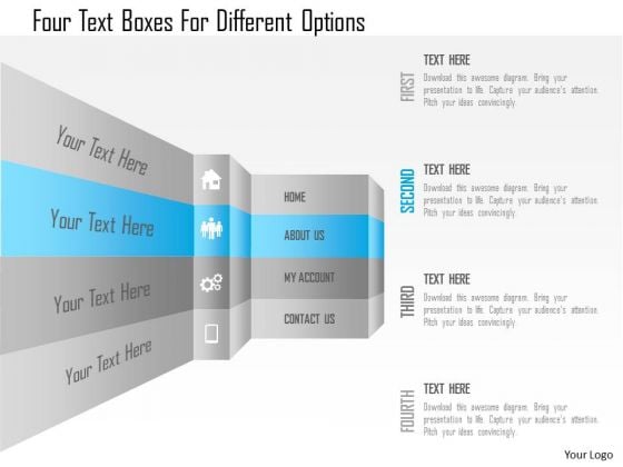 Business Diagram Four Text Boxes For Different Options Presentation Template Business Diagram Four Text Boxes For Different Options Presentation Template